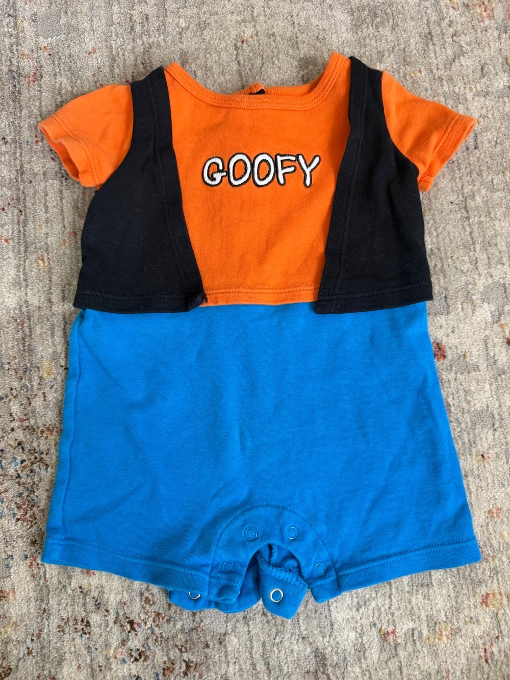 Disney Baby Goofy Costume Romper 3M Orange Blue